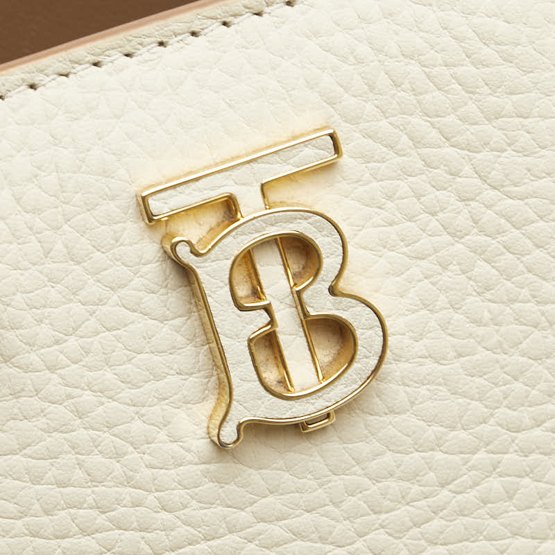 バーバリー フランシスミニ ハンドバッグ ショルダーバッグ 2WAY 8072522 ベージュ ブラウン グレインレザー レディース BURBERRY 【中古】