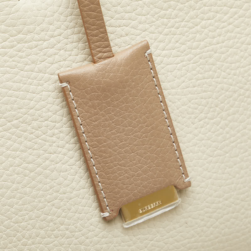 バーバリー フランシスミニ ハンドバッグ ショルダーバッグ 2WAY 8072522 ベージュ ブラウン グレインレザー レディース BURBERRY 【中古】