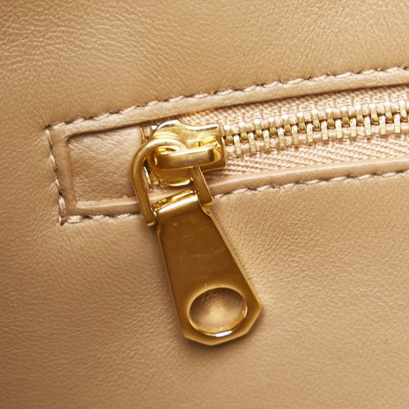 バーバリー フランシスミニ ハンドバッグ ショルダーバッグ 2WAY 8072522 ベージュ ブラウン グレインレザー レディース BURBERRY 【中古】
