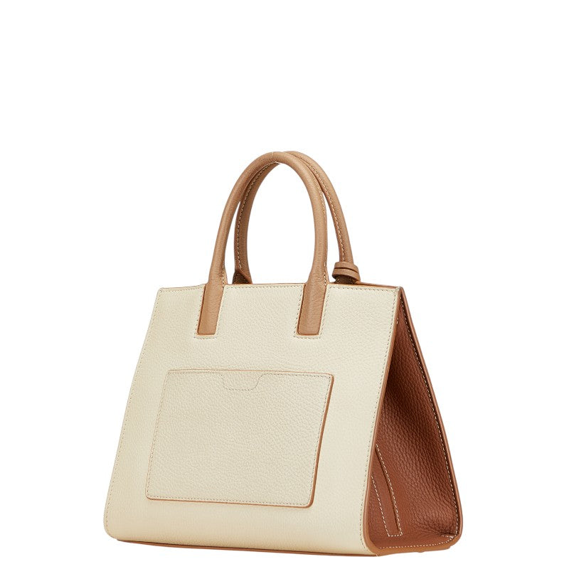バーバリー フランシスミニ ハンドバッグ ショルダーバッグ 2WAY 8072522 ベージュ ブラウン グレインレザー レディース BURBERRY 【中古】