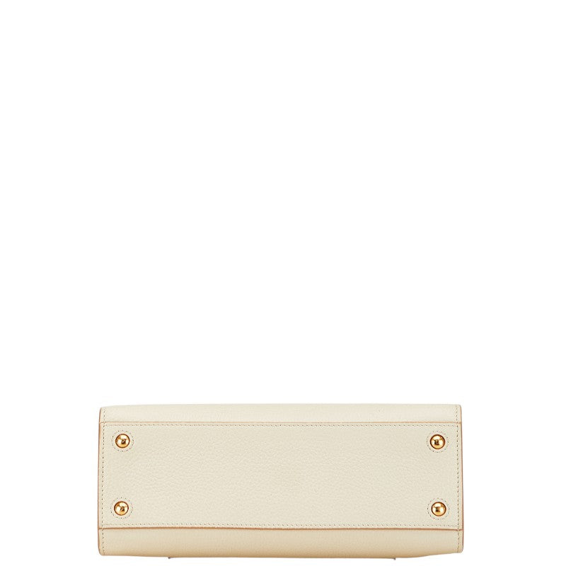 バーバリー フランシスミニ ハンドバッグ ショルダーバッグ 2WAY 8072522 ベージュ ブラウン グレインレザー レディース BURBERRY 【中古】
