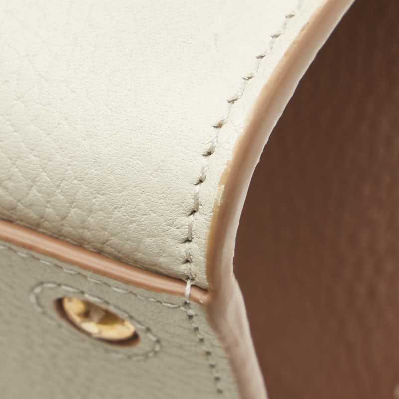 バーバリー フランシスミニ ハンドバッグ ショルダーバッグ 2WAY 8072522 ベージュ ブラウン グレインレザー レディース BURBERRY 【中古】