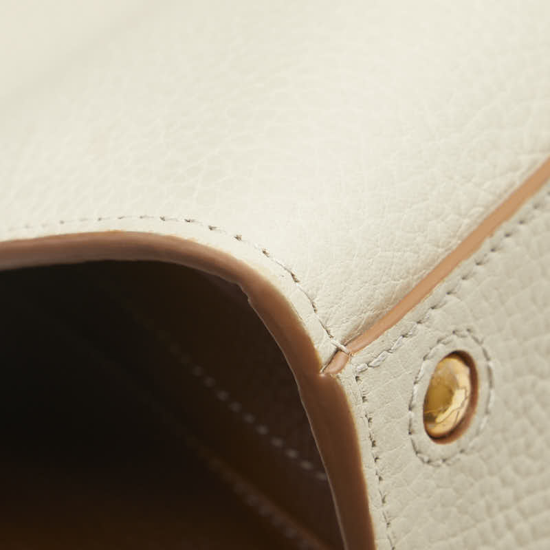 バーバリー フランシスミニ ハンドバッグ ショルダーバッグ 2WAY 8072522 ベージュ ブラウン グレインレザー レディース BURBERRY 【中古】
