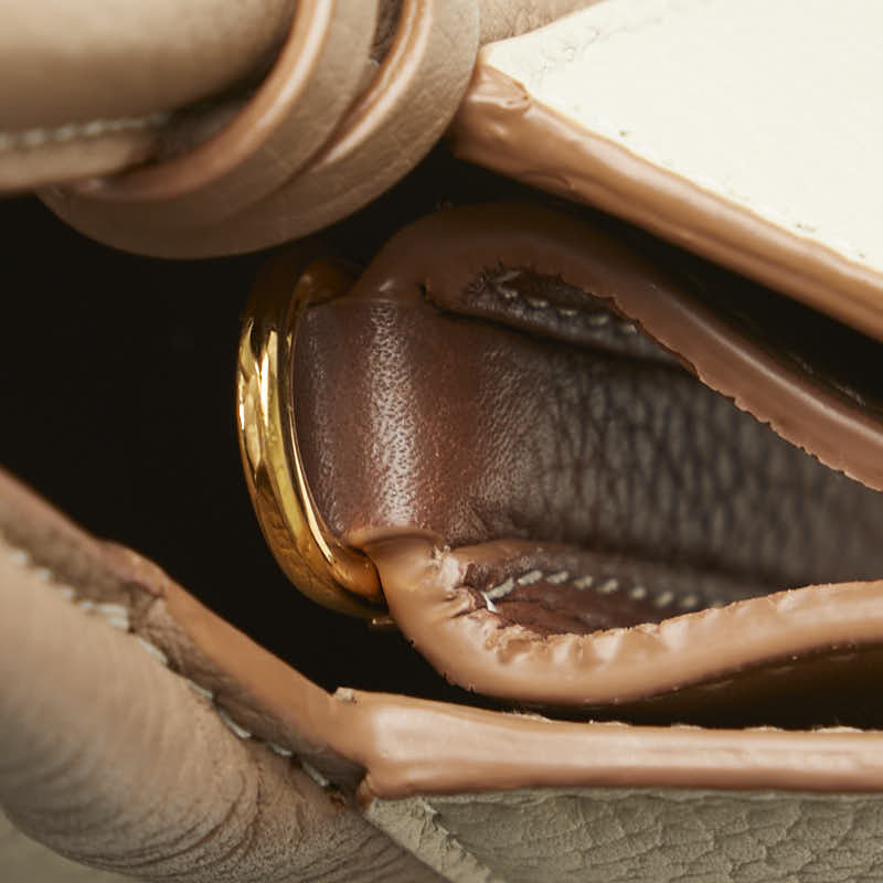 バーバリー フランシスミニ ハンドバッグ ショルダーバッグ 2WAY 8072522 ベージュ ブラウン グレインレザー レディース BURBERRY 【中古】