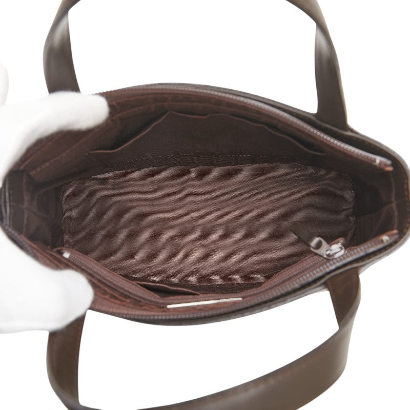 バーバリー ステッチ ハンドバッグ ブラウン レザー スウェード レディース BURBERRY 【中古】