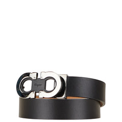 サルヴァトーレフェラガモ ガンチーニ ベルト サイズ:85/34 CT-678757 ブラック レザー メンズ Salvatore Ferragamo 【中古】