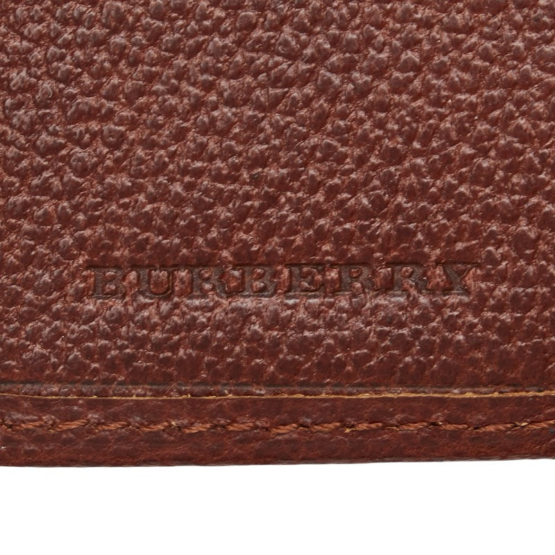 バーバリー ノバチェック キーケース 5連 ブラウン レザー レディース BURBERRY 【中古】
