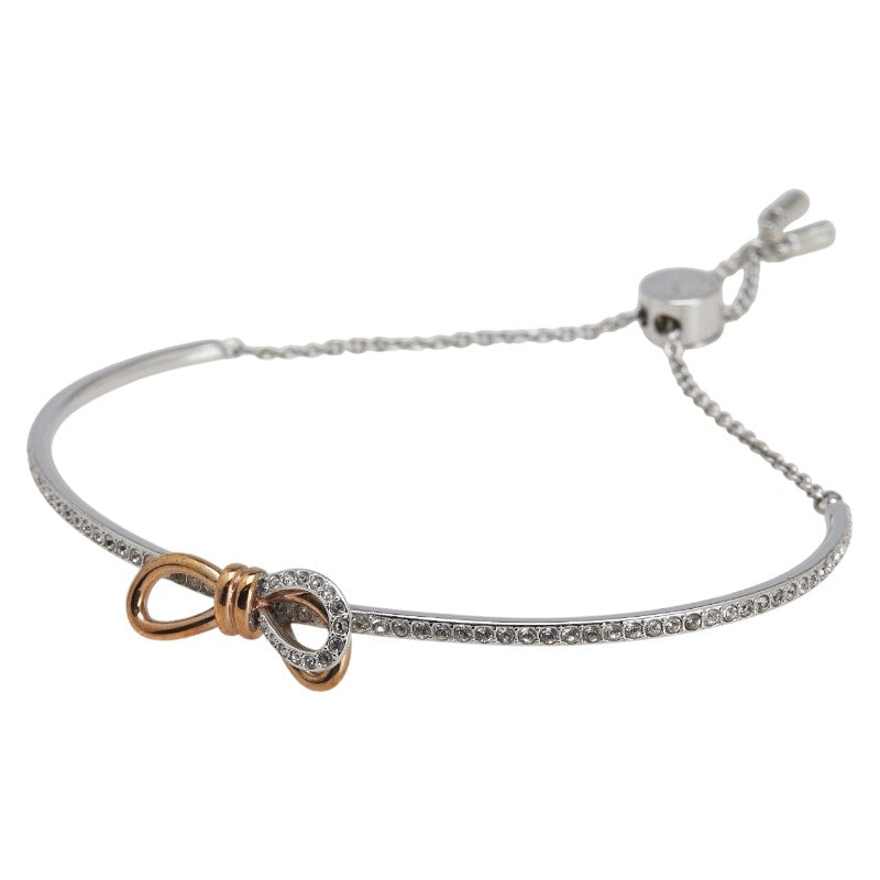 スワロフスキー Lifelong Bow リボン チェーン ブレスレット ローズゴールド シルバー クリスタル ミックスメタル仕上げ レディース SWAROVSKI 中古