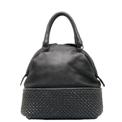 ボッテガヴェネタ イントレチャート ハンドバッグ ブラック レザー レディース BOTTEGAVENETA 【中古】