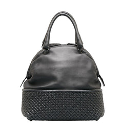 ボッテガヴェネタ イントレチャート ハンドバッグ ブラック レザー レディース BOTTEGAVENETA 【中古】