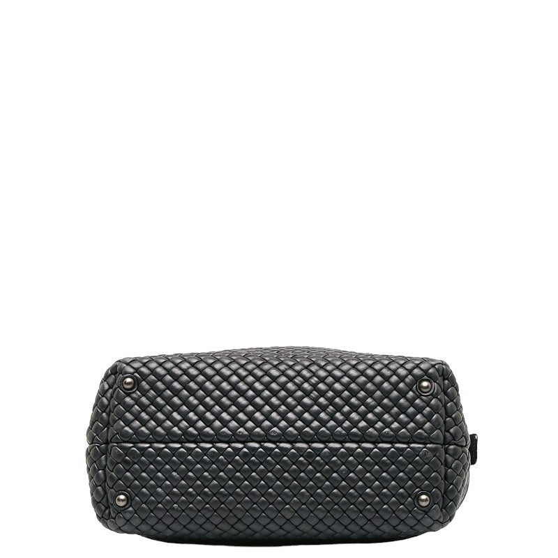 ボッテガヴェネタ イントレチャート ハンドバッグ ブラック レザー レディース BOTTEGAVENETA 【中古】