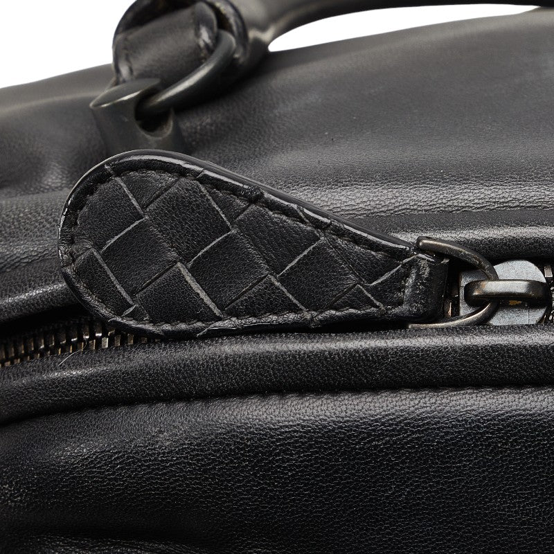 ボッテガヴェネタ イントレチャート ハンドバッグ ブラック レザー レディース BOTTEGAVENETA 【中古】