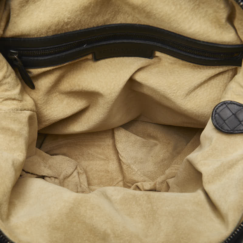 ボッテガヴェネタ イントレチャート ハンドバッグ ブラック レザー レディース BOTTEGAVENETA 【中古】