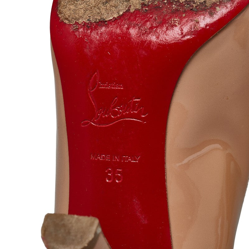 クリスチャンルブタン パンプス ハイヒール サイズ：35 ベージュ パテントレザー レディース Christian Louboutin 【中古】