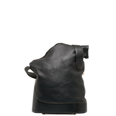 ロエベ アントン 斜め掛け ショルダーバッグ ブラック レザー レディース LOEWE 【中古】