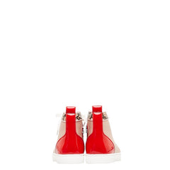 クリスチャンルブタン スパイクスタッズ パイソン ハイカット スニーカー ピンク マルチカラー レザー エナメル レディース Christian Louboutin 【中古】
