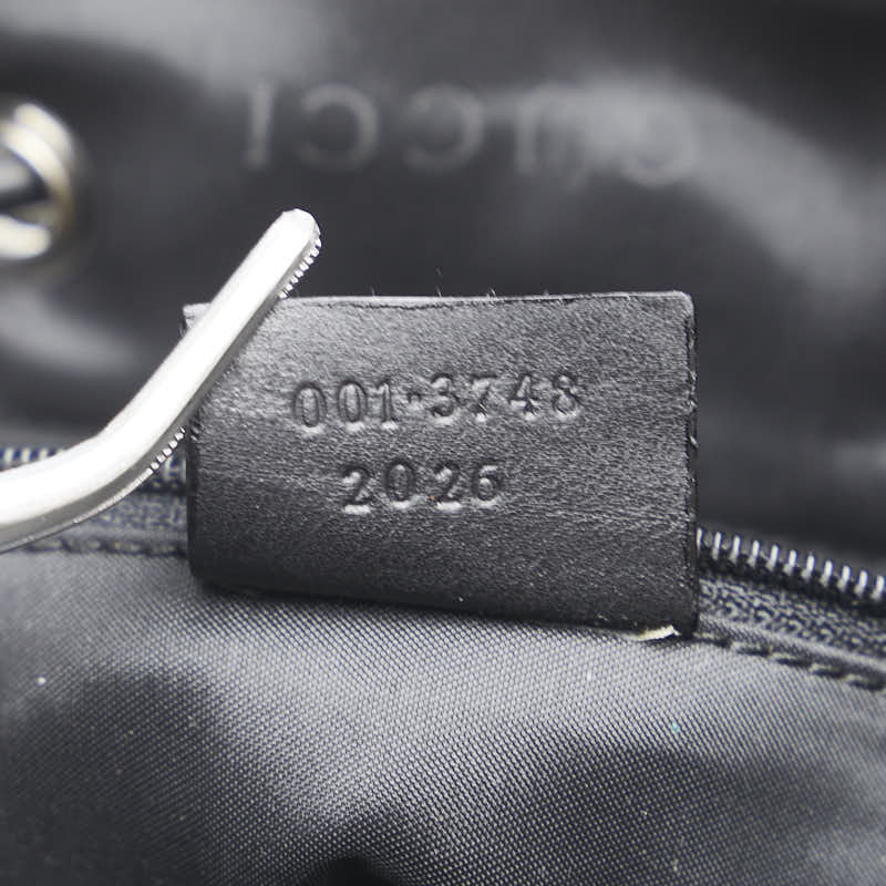 グッチ 巾着バッグ ワンショルダーバッグ 001 3748 2026 ブラック レザー レディース GUCCI 【中古】