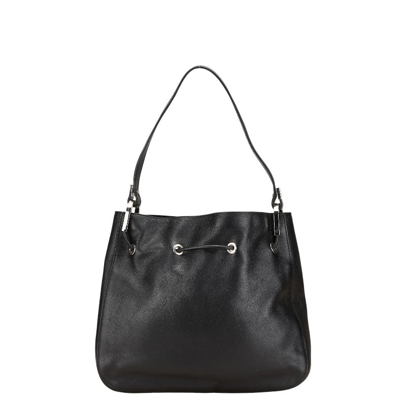グッチ 巾着バッグ ワンショルダーバッグ 001 3748 2026 ブラック レザー レディース GUCCI 【中古】