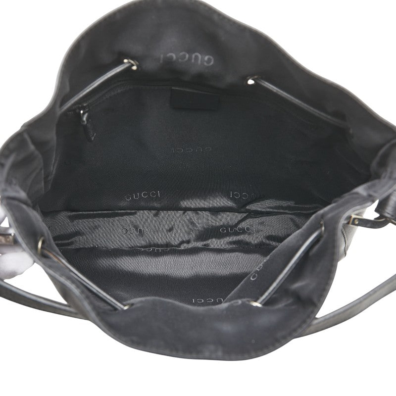 グッチ 巾着バッグ ワンショルダーバッグ 001 3748 2026 ブラック レザー レディース GUCCI 【中古】