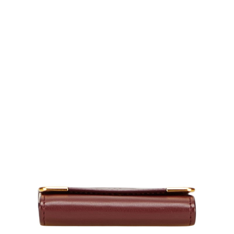 カルティエ マストライン コインケース 小銭入れ ワインレッド ボルドー レザー レディース CARTIER 【中古】