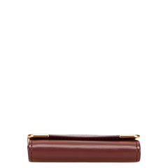カルティエ マストライン コインケース 小銭入れ ワインレッド ボルドー レザー レディース CARTIER 【中古】