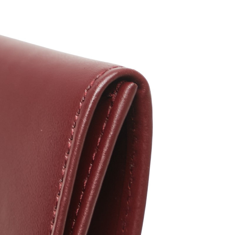 カルティエ マストライン コインケース 小銭入れ ワインレッド ボルドー レザー レディース CARTIER 【中古】