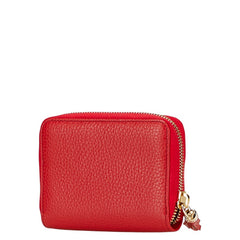 グッチ ソーホー インターロッキングG 二つ折り財布 小銭入れ 598209 レッド レザー レディース GUCCI 【中古】