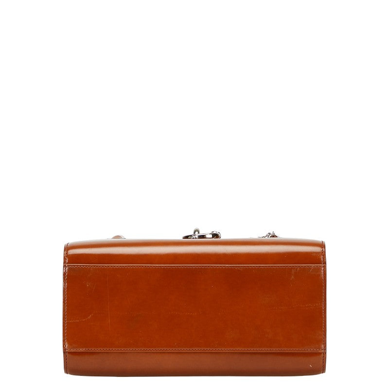 カルティエ パンテール ハンドバッグ ブラウン レザー レディース CARTIER 【中古】