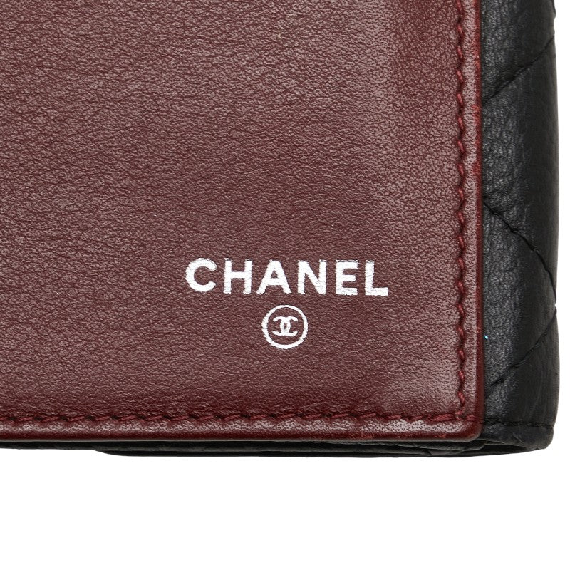 シャネル マトラッセ ココマーク 長財布 ブラック キャビアスキン レディース CHANEL 【中古】