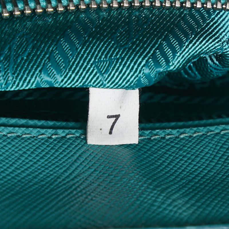 プラダ ガレリア ハンドバッグ ショルダーバッグ 2WAY 1BA863 エメラルドグリーン レザー レディース PRADA 【中古】