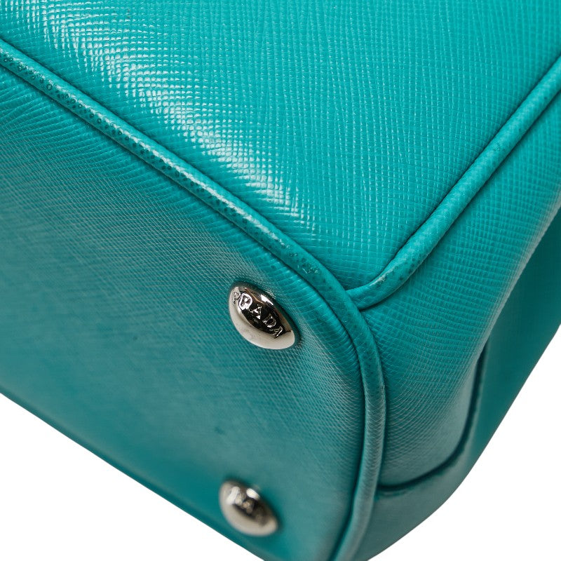 プラダ ガレリア ハンドバッグ ショルダーバッグ 2WAY 1BA863 エメラルドグリーン レザー レディース PRADA 【中古】