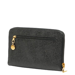 シャネル ココマーク ラウンドファスナー 長財布 ブラック キャビアスキン レディース CHANEL 【中古】