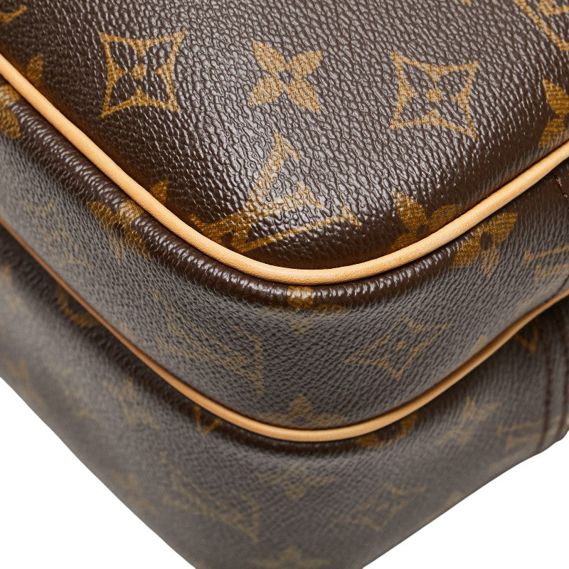 ルイ ヴィトン モノグラム リポーターPM 斜め掛け ショルダーバッグ M45254 ブラウン PVC レザー レディース LOUIS VUITTON 【中古】