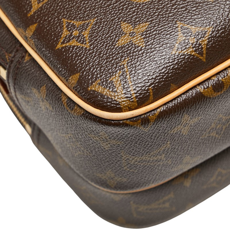 ルイ ヴィトン モノグラム リポーターPM 斜め掛け ショルダーバッグ M45254 ブラウン PVC レザー レディース LOUIS VUITTON 【中古】
