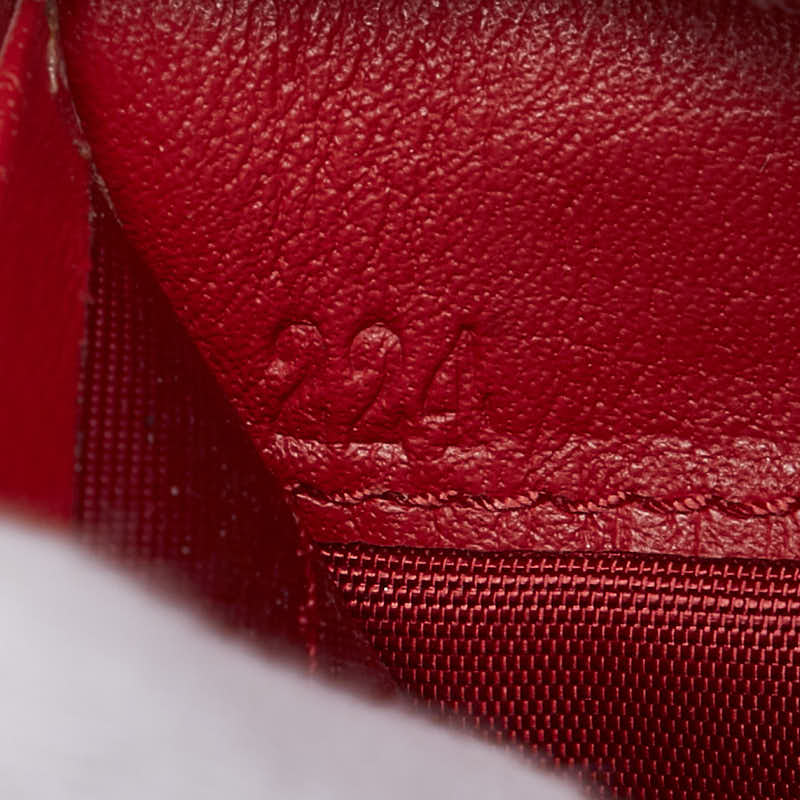 プラダ L字ファスナー 二つ折り財布 レッド レザー レディース PRADA 【中古】