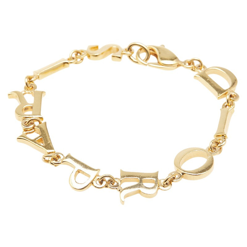 ディオール ロゴ ブレスレット ゴールド メッキ レディース Dior 【中古】