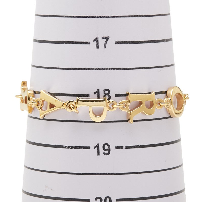 ディオール ロゴ ブレスレット ゴールド メッキ レディース Dior 【中古】