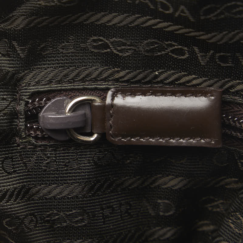 プラダ ハンドバッグ ショルダーバッグ 2WAY B10248 オレンジ キャンバス レザー レディース PRADA 【中古】