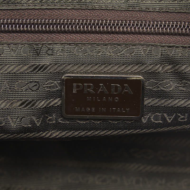 プラダ ハンドバッグ ショルダーバッグ 2WAY B10248 オレンジ キャンバス レザー レディース PRADA 【中古】