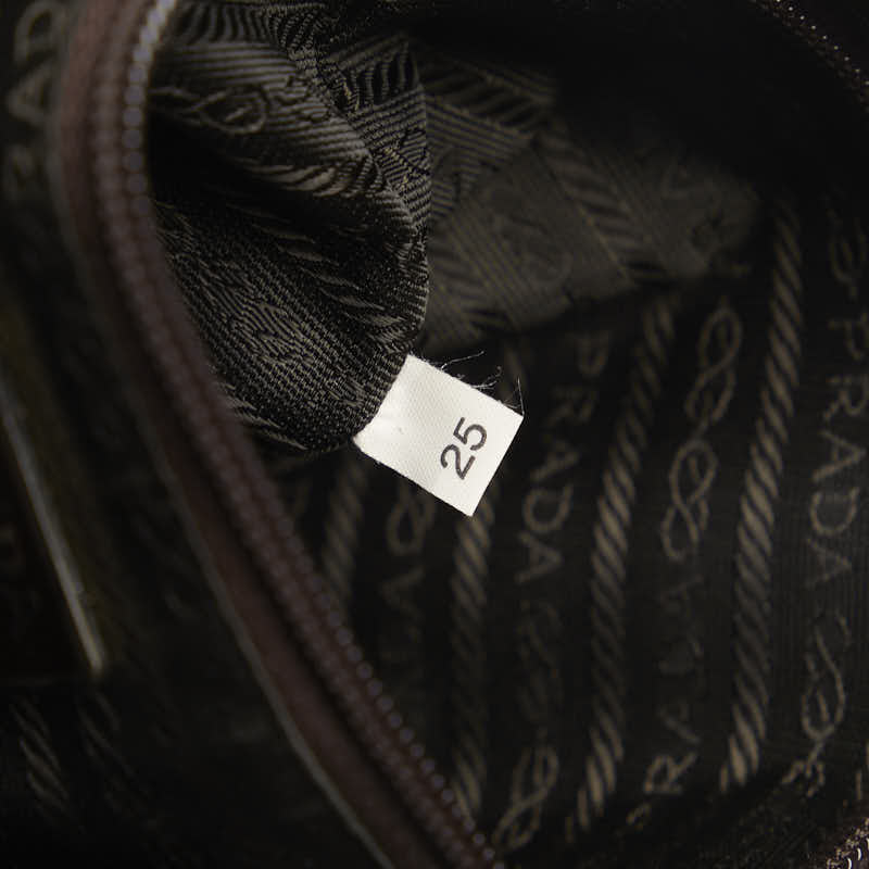プラダ ハンドバッグ ショルダーバッグ 2WAY B10248 オレンジ キャンバス レザー レディース PRADA 【中古】