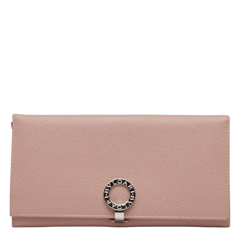 ブルガリ ブルガリブルガリ 長財布 ピンク レザー レディース BVLGARI 中古
