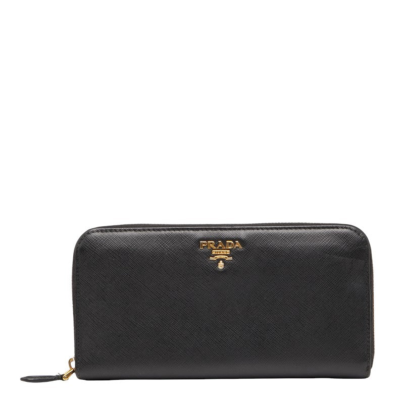 プラダ ラウンドファスナー 長財布 1ML506 ピンク サフィアーノレザー レディース PRADA 【中古】
