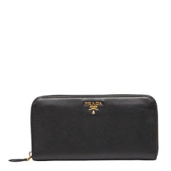 プラダ ラウンドファスナー 長財布 1ML506 ピンク サフィアーノレザー レディース PRADA 【中古】
