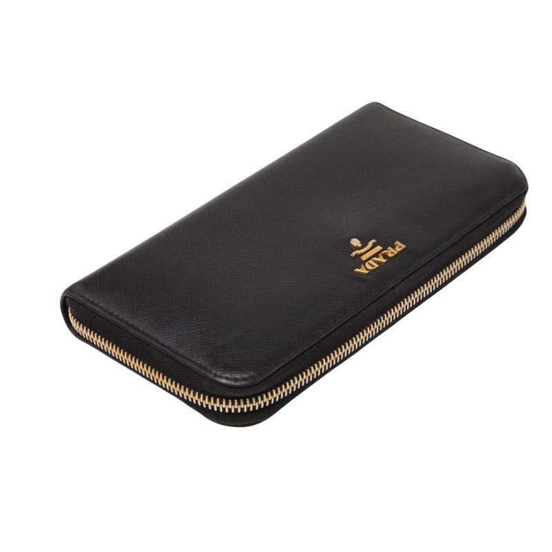プラダ ラウンドファスナー 長財布 1ML506 ピンク サフィアーノレザー レディース PRADA 【中古】