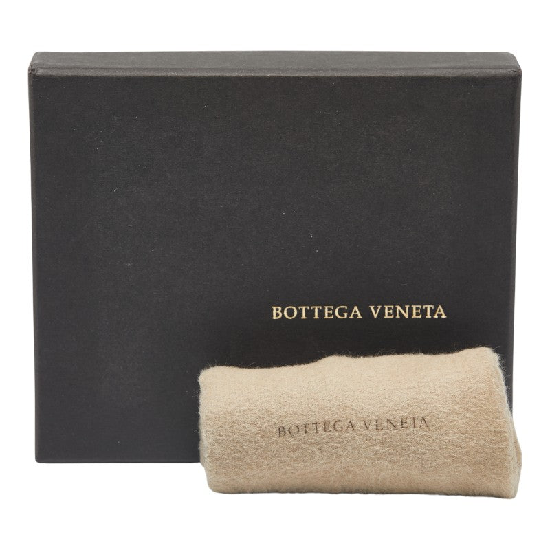 ボッテガヴェネタ イントレチャート ブレスレット ブラック レザー SV925 シルバー レディース BOTTEGAVENETA 【中古】
