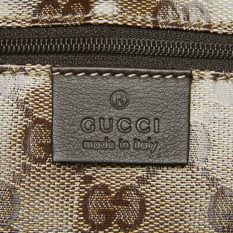 グッチ GGクリスタル アビー トートバッグ 141470 ベージュ ブラウン PVC レザー レディース GUCCI 【中古】