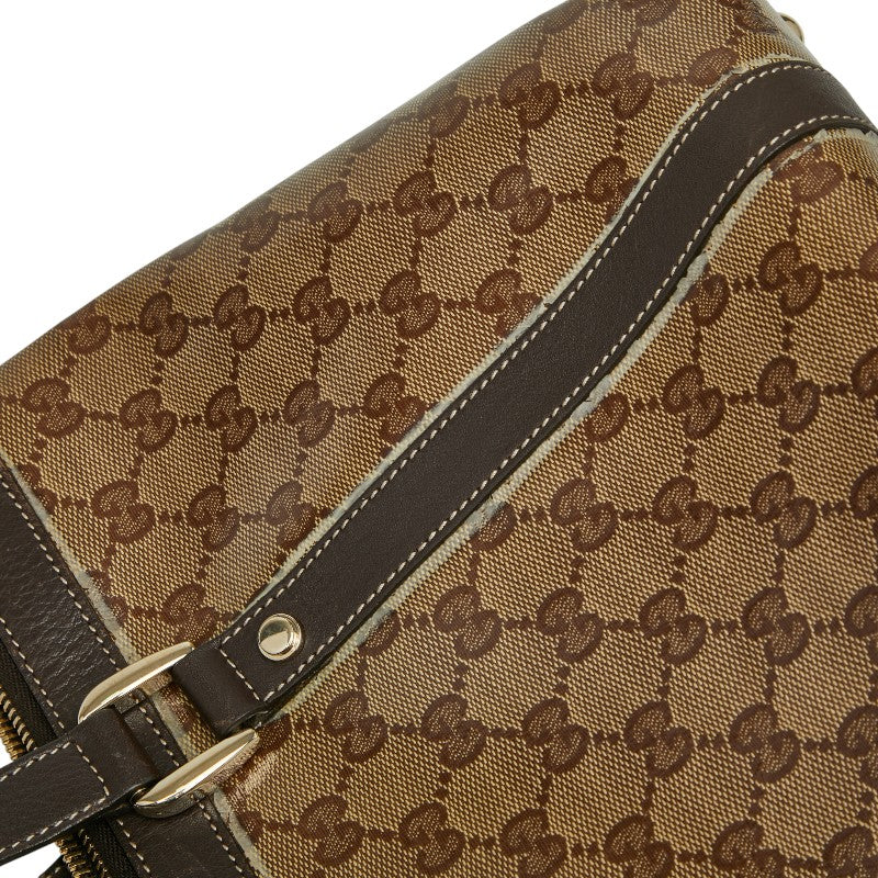 グッチ GGクリスタル アビー トートバッグ 141470 ベージュ ブラウン PVC レザー レディース GUCCI 【中古】