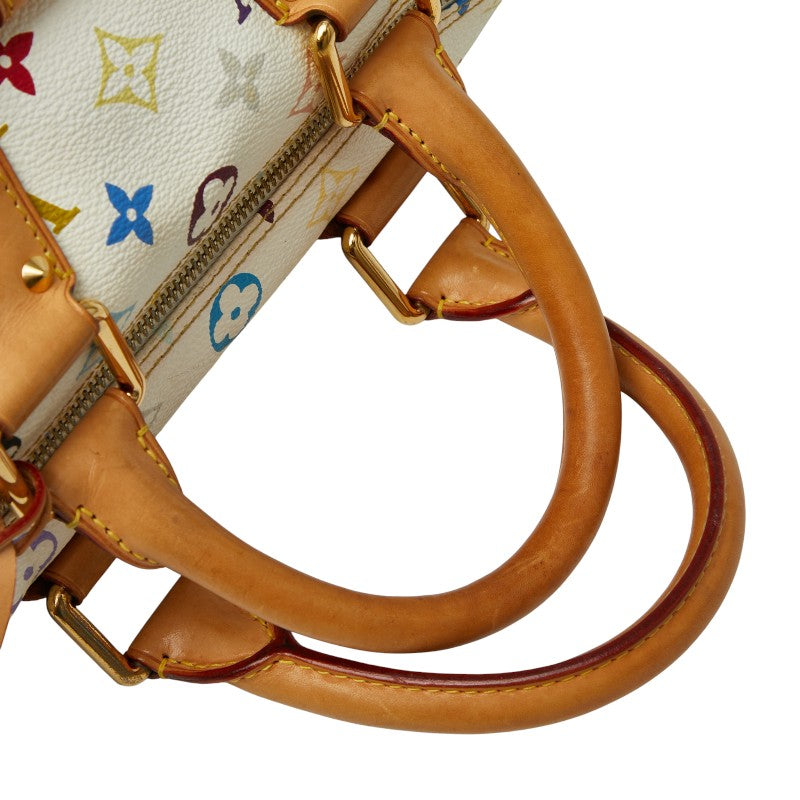 ルイ ヴィトン モノグラム マルチカラー スピーディ30 ハンドバッグ M92643 ブロン ホワイト PVC レザー レディース LOUIS VUITTON 【中古】