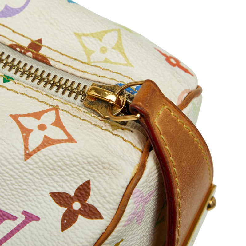 ルイ ヴィトン モノグラム マルチカラー スピーディ30 ハンドバッグ M92643 ブロン ホワイト PVC レザー レディース LOUIS VUITTON 【中古】