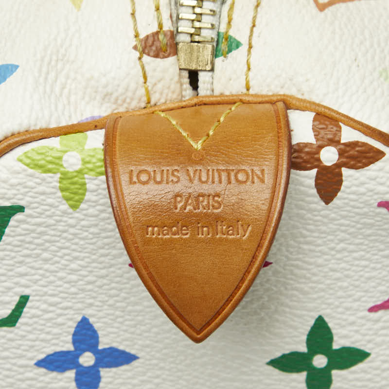ルイ ヴィトン モノグラム マルチカラー スピーディ30 ハンドバッグ M92643 ブロン ホワイト PVC レザー レディース LOUIS VUITTON 【中古】